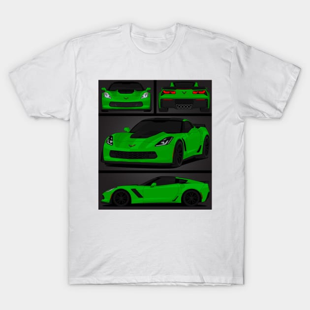 Z06 GREEN T-Shirt by VENZ0LIC